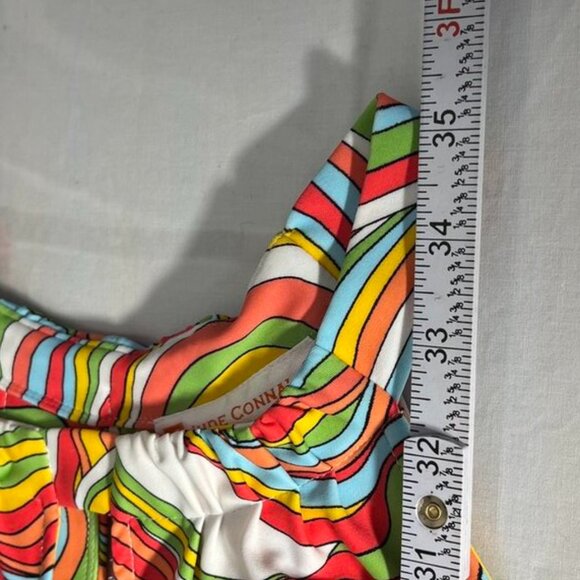 Jude Connally Psychedelic Swirl Halter Dress Keyhole A-Line S - Picture 15 of 15